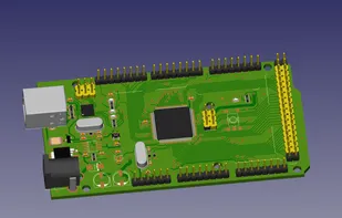 FreeCAD-PCB workbench: Arduino MEGA2560