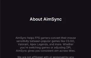AimSync Sensitivity Converter screenshot 2