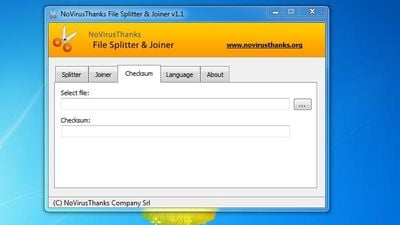 NoVirusThanks File Splitter &amp; Joiner screenshot 1