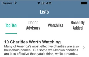 Charity Navigator screenshot 1