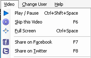 Options while playing a YouTube video