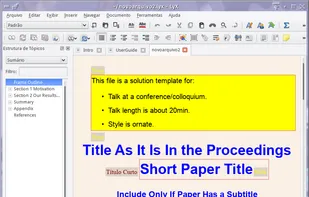 Template for Beamer a short presentation