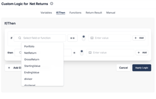 No-code logic builder