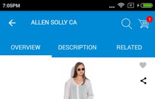 Product detail page - Prestashop mobile app