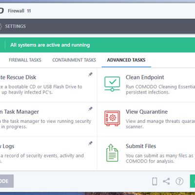 comodo firewall 11 permissions