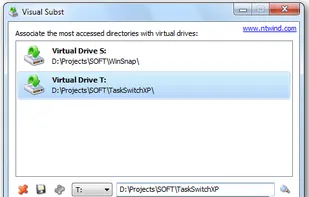 Associate directories with virtual drives