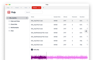 Pulp - Open Source Audio Sample Manager screenshot 1