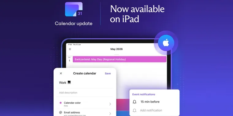 Proton Calendar launches iPad support  image