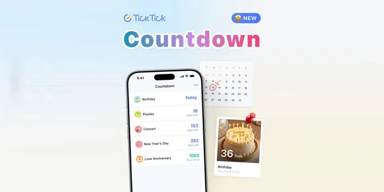 TickTick adds Countdown feature to track important events and deadlines image