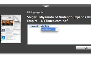 Tagger user interface