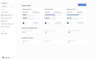 Main dashboard