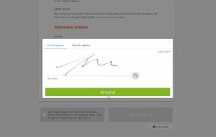 Signing page