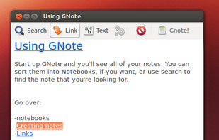 Gnote screenshot 1