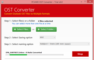 PCVARE OST File Converter screenshot 2