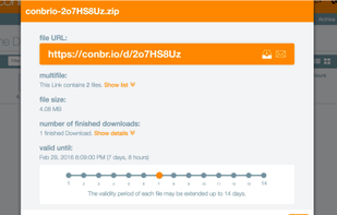 View the number of downloads of each file.