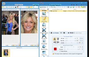 Automatically crop to the largest face.