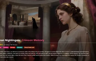 One of the text adventure games on the aistory website.Roman Nightingale:Crimson Memory
