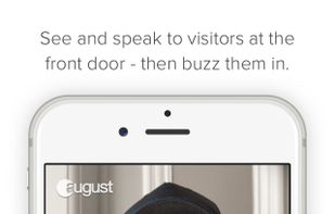 See who is at the door and let them inside with a tap