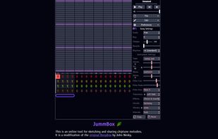The default layout of JummBox 2.4. Users can access this version via the patch notes.
