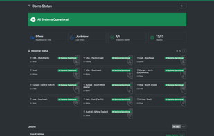 12+ Regions, Page Dark mode