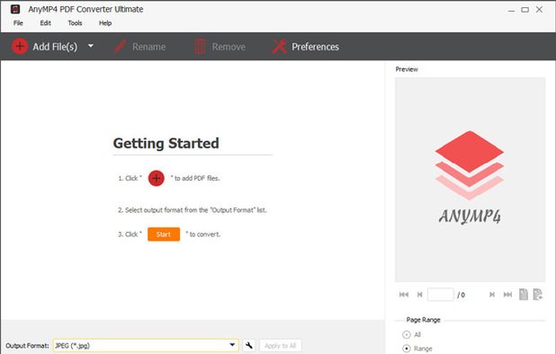 AnyMP4 PDF Converter screenshot 1