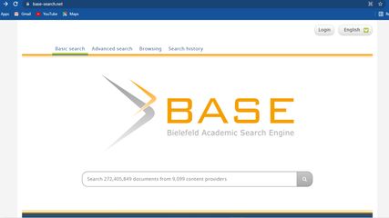 Bielefeld Academic Search Engine screenshot 1