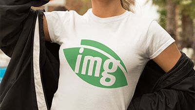 A fan of Img.vision wearing the limited edition Img t-shirts
