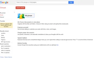 Google Groups screenshot 1