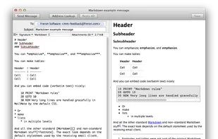 A special feature of MailMate is its tight integration with the Markdown markup language. Create nicely formatted emails using simple plain text.