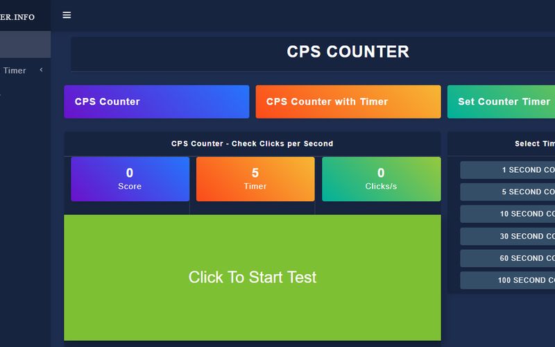 CPS TEST  Clicks Per Second - release date, videos, screenshots, reviews  on RAWG