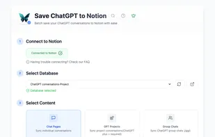Save ChatGPT to Notion screenshot 1