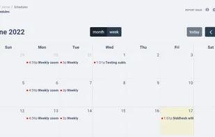 Calendar to schedule task beforehand
