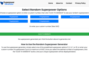 Random Superpower Generator