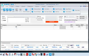 Purchase Invoice Window