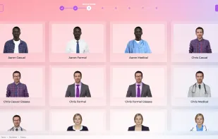Select from a wide variety of AI Virtual Human presenters.