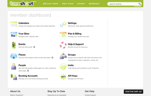 User dashboard