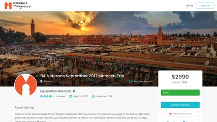 A WeTravel payment page created in minutes and instantly bookable by clients.