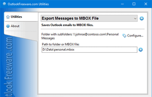 Export Messages to MBOX File screenshot 1