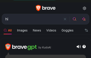 AI response in Brave Search mobile