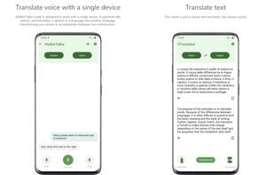 Translate voice with a single device

Translate text