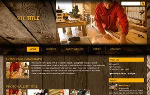 An example of a website for a wood store