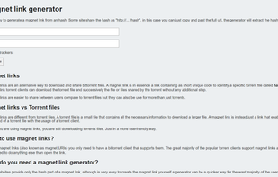 Magnet link generator screenshot 1