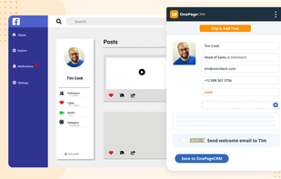 Lead generation was never this easy. Add contacts from any webpage to your CRM in one click using our browser extension. 