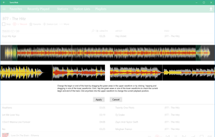 SonicWeb for Windows 10 trimming dialog