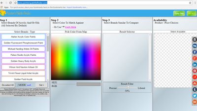 Simple color wizard. mobile and desktop friendly to assist the budding artist.