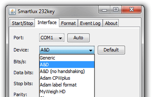 Predefined settings for popular scales and balances.