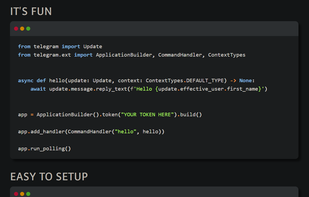 python-telegram-bot screenshot 1