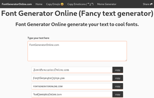 FontGeneratorOnline.com screenshot 1