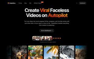 SwipeStory home page