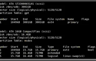 GNU Parted screenshot 1